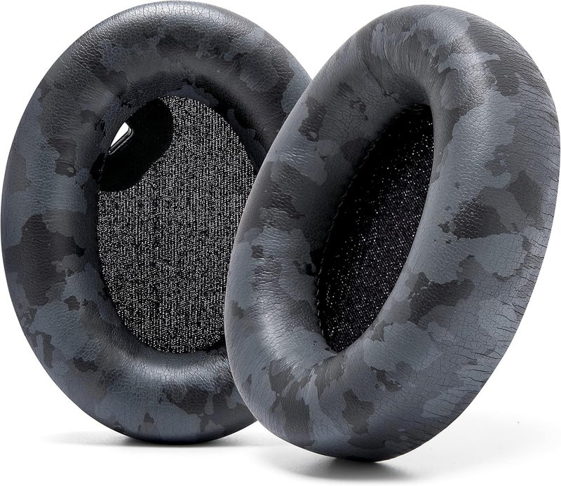 WC Wicked Cushions Extra Thick Earpads for Sony WH1000XM4 Headphones - Soft PU Leather Cushions, Luxurious Noise Isolating Memory Foam, Added Thickness Without Disabling On/Off Sensor | Black Camo - Image 1